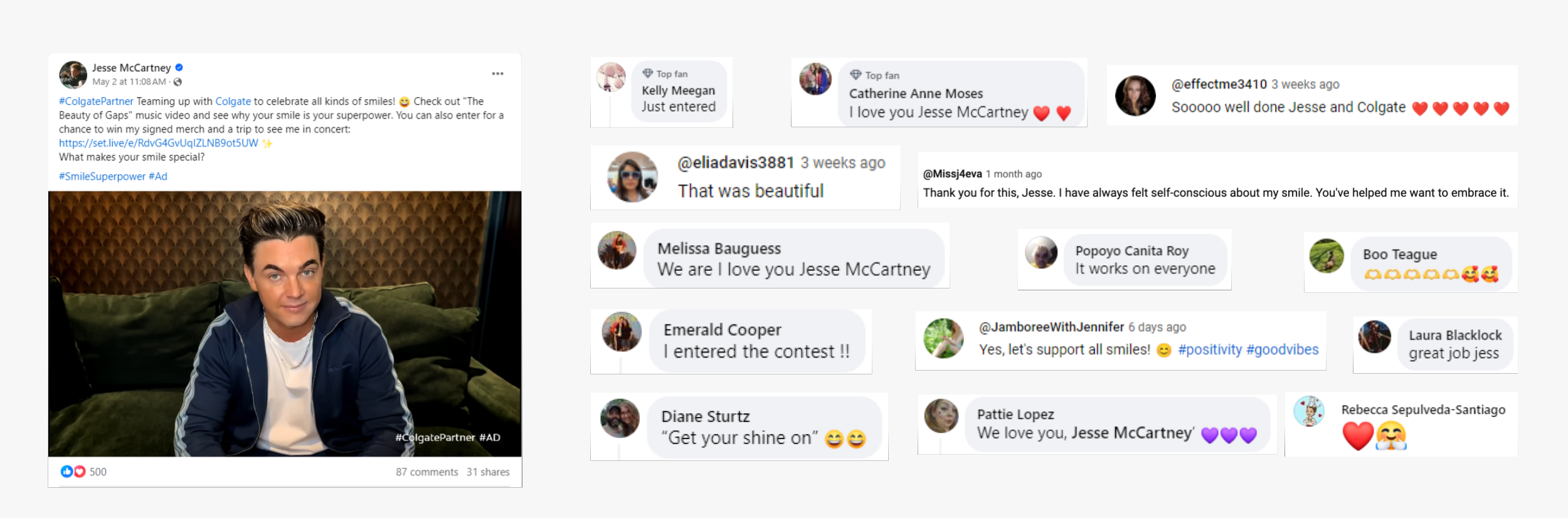 Colgate-Jesse-McCartney-Social-Comments