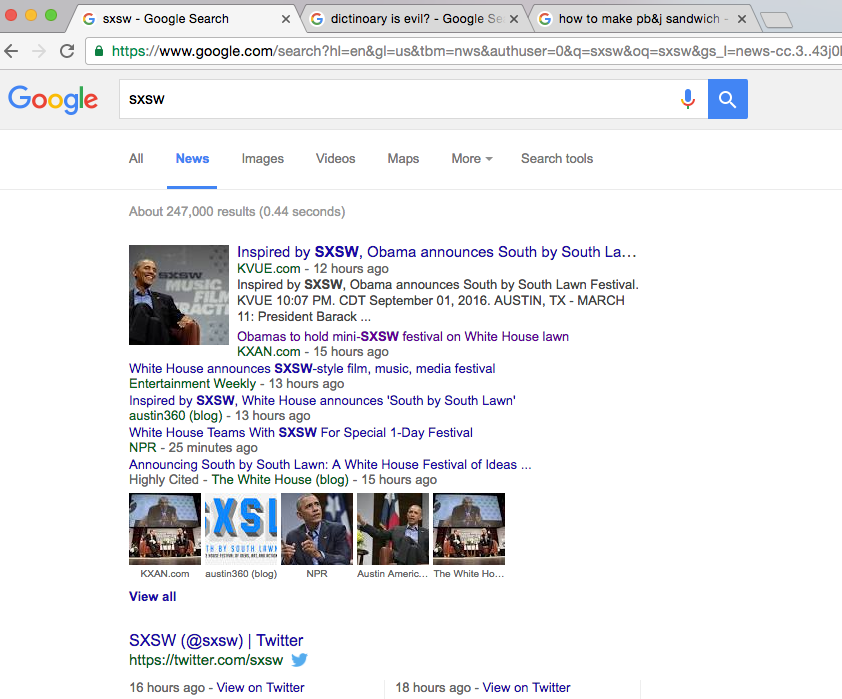 SXSW Google News