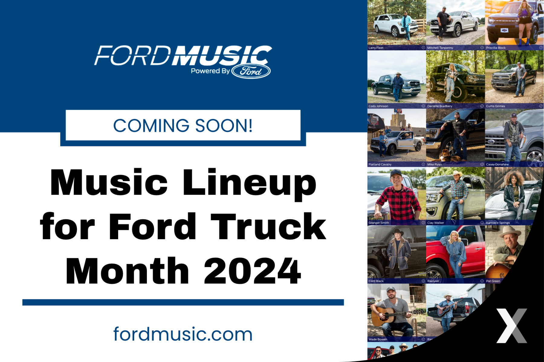 Music Lineup for Ford Truck Month 2024
